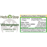Wintergreen Essential Oil Label