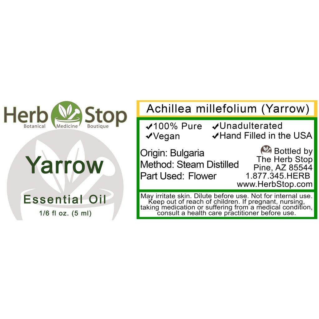 Yarrow Essential Oil Label