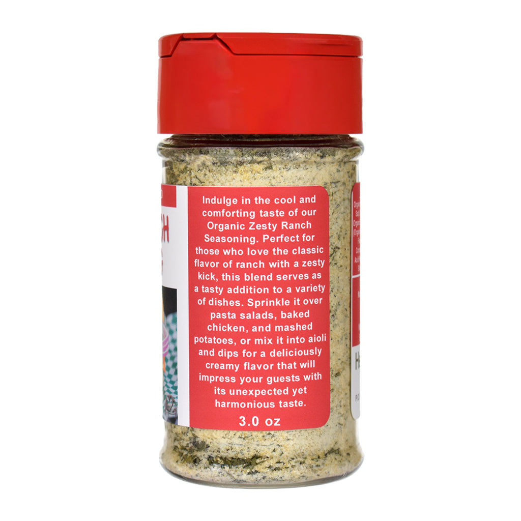 Organic Zesty Ranch Seasoning Spice Jar - Right