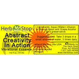 Abstract Creativity In Action Vibrational Essence Label