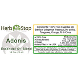 Adonis Essential Oil Blend Label