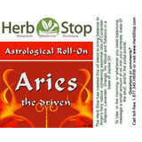 Aries Astrological Aromatherapy Roll-On Blend Label