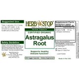 Astragalus Root Capsules Label