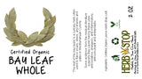 Organic Bay Leaf Whole Label