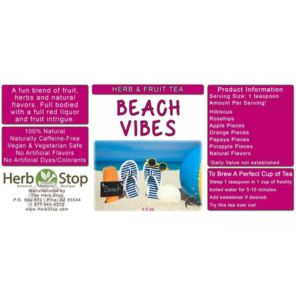 Beach Vibes Herb & Fruit Tea Label