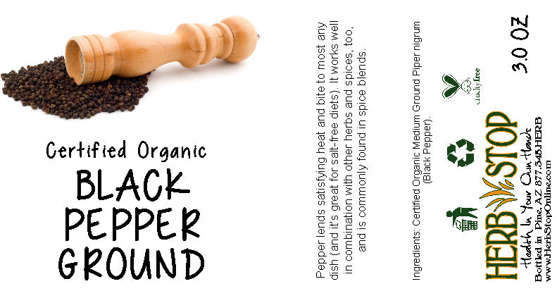 Black Pepper Ground Label