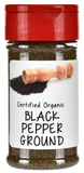 Organic Black Pepper Ground Spice Jar