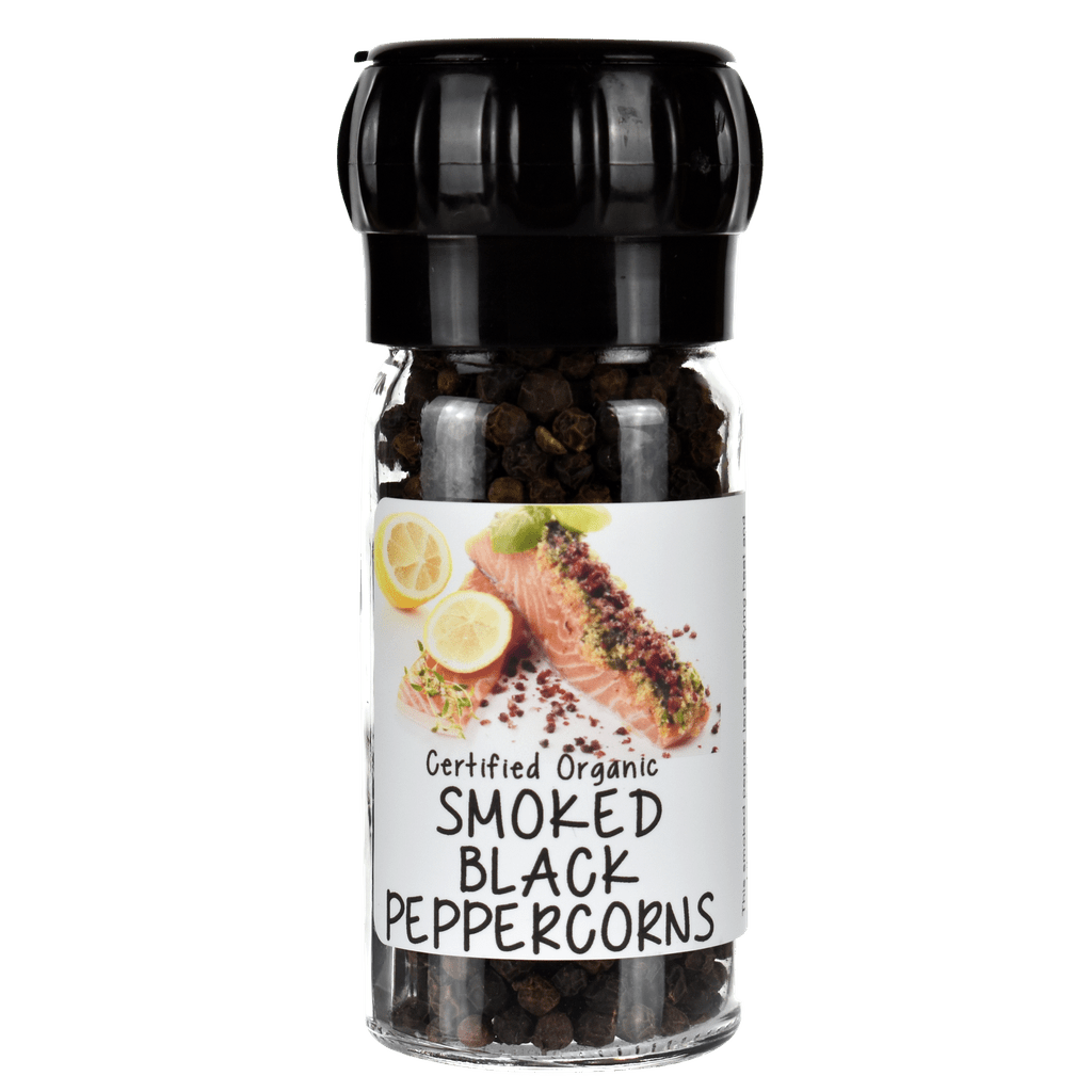 Organic Smoked Black Peppercorns Whole Ginder Jar