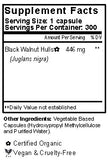 Black Walnut Hulls Capsules Supplement Facts