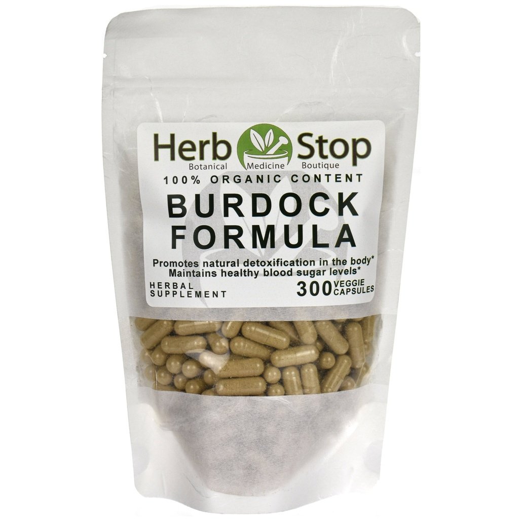 Burdock Formula Essiac Capsules Bag