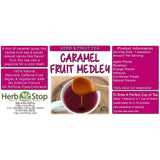 Caramel Fruit Medley Herb & Fruit Tea Label