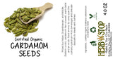 Organic Cardamom Seeds Label