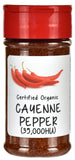 Organic Cayenne Pepper 35k HU Spice Jar