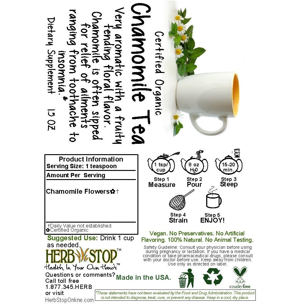 Chamomile Tea Label