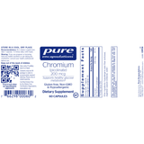 Chromium picolinate by Pure Encapsulations Label