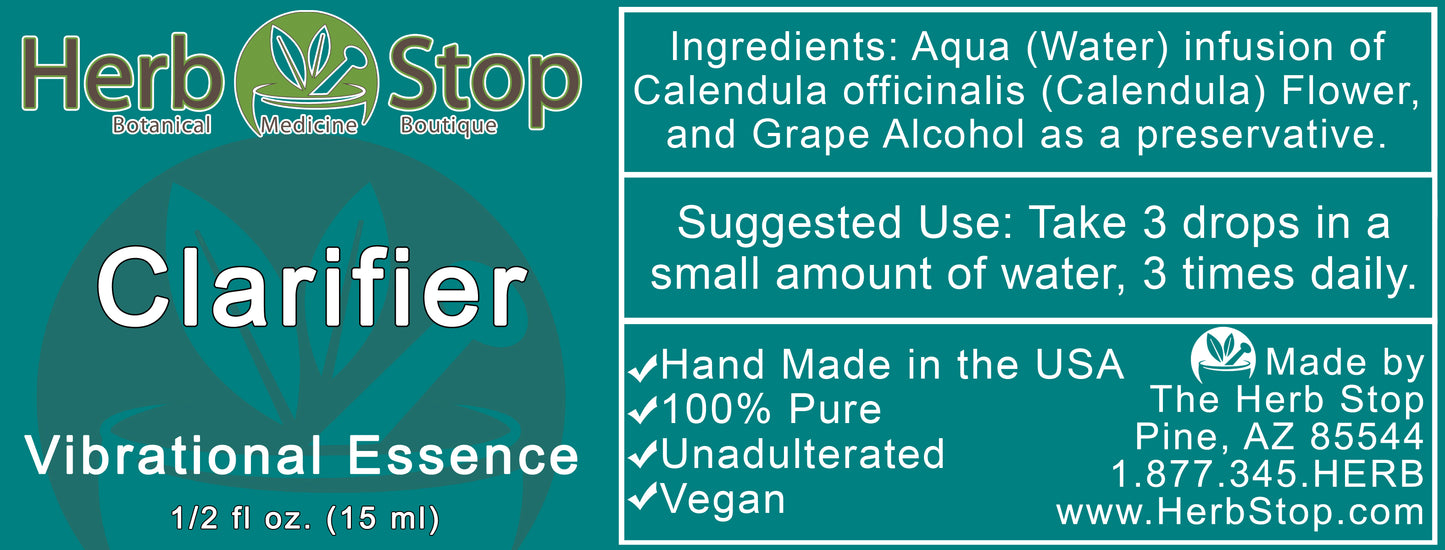 Clarifier Vibrational Essence Label