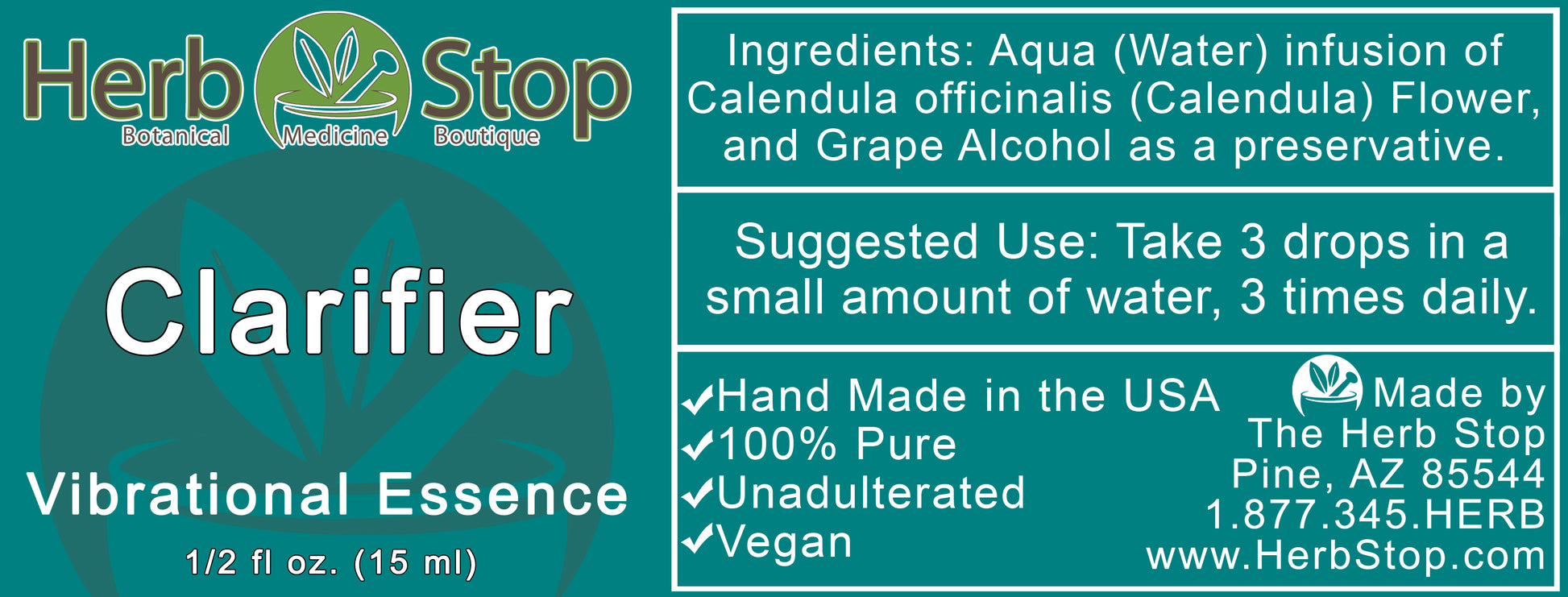 Clarifier Vibrational Essence Label