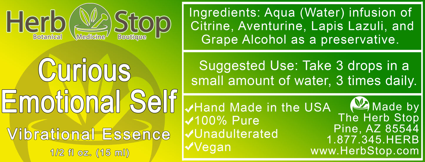 Curious Emotional Self Vibrational Essence Label