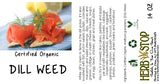 Organic Dill Weed Label