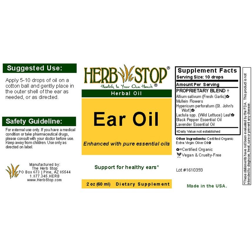 Ear Oil Label