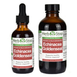 Organic Echinacea Goldenseal Liquid Herbal Extract Bottles