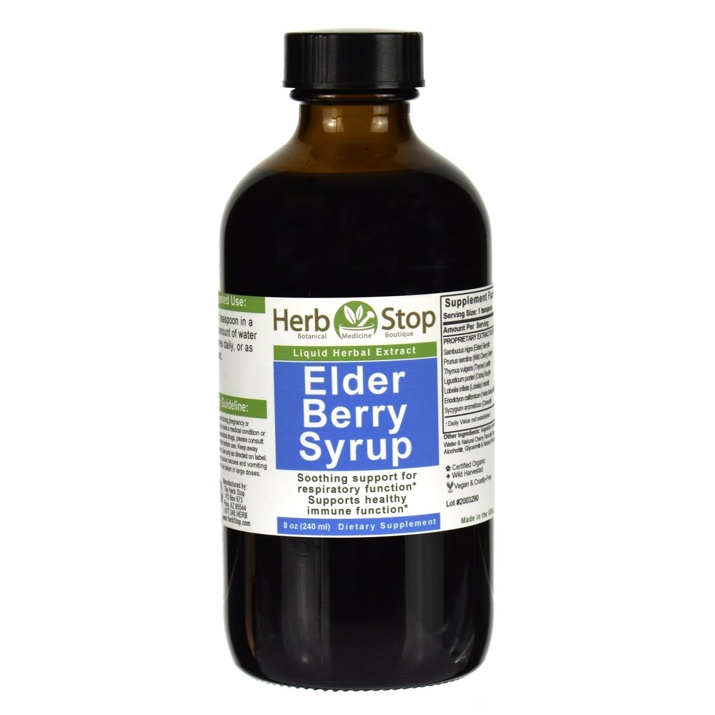 Elder Berry Syrup Bottle 8 oz