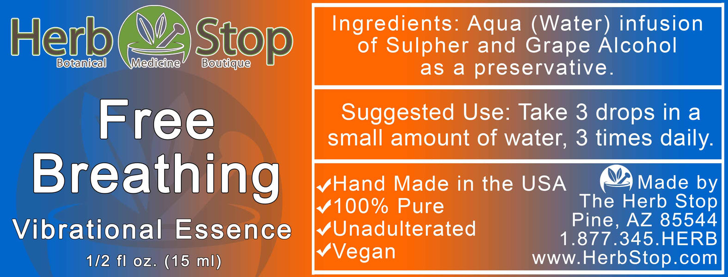 Free Breathing Vibrational Essence Label