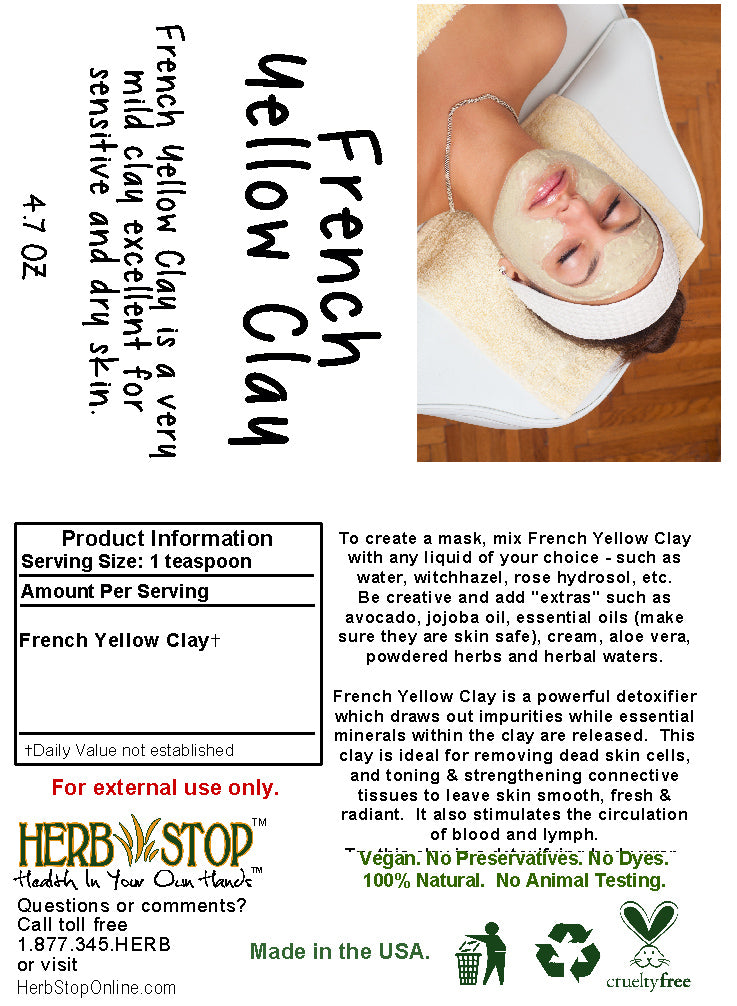 French Yellow Clay Label