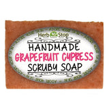 Handmade Grapefruit Cypress Scruby Soap Front