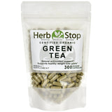 Organic Green Tea Leaf Capsules Bulk Bag