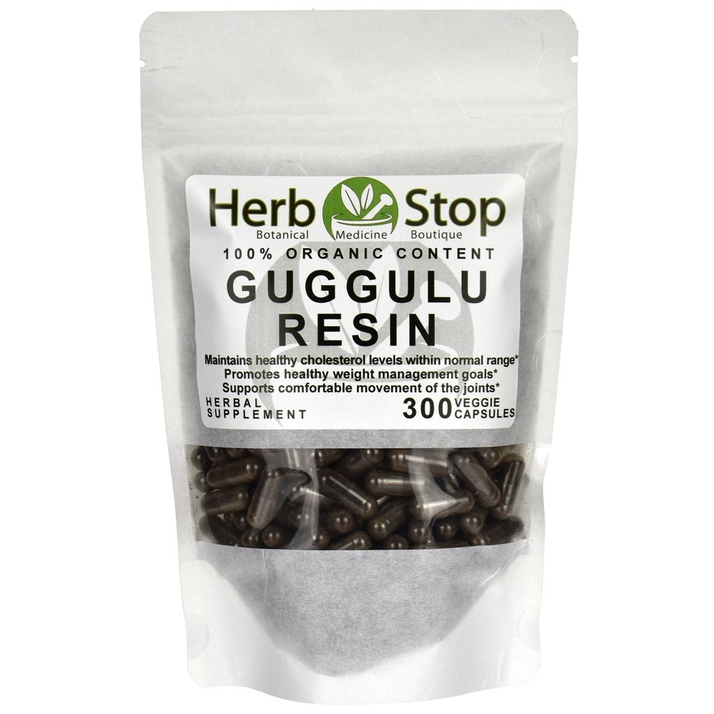Organic Guggulu Resin Capsules Bulk Bag