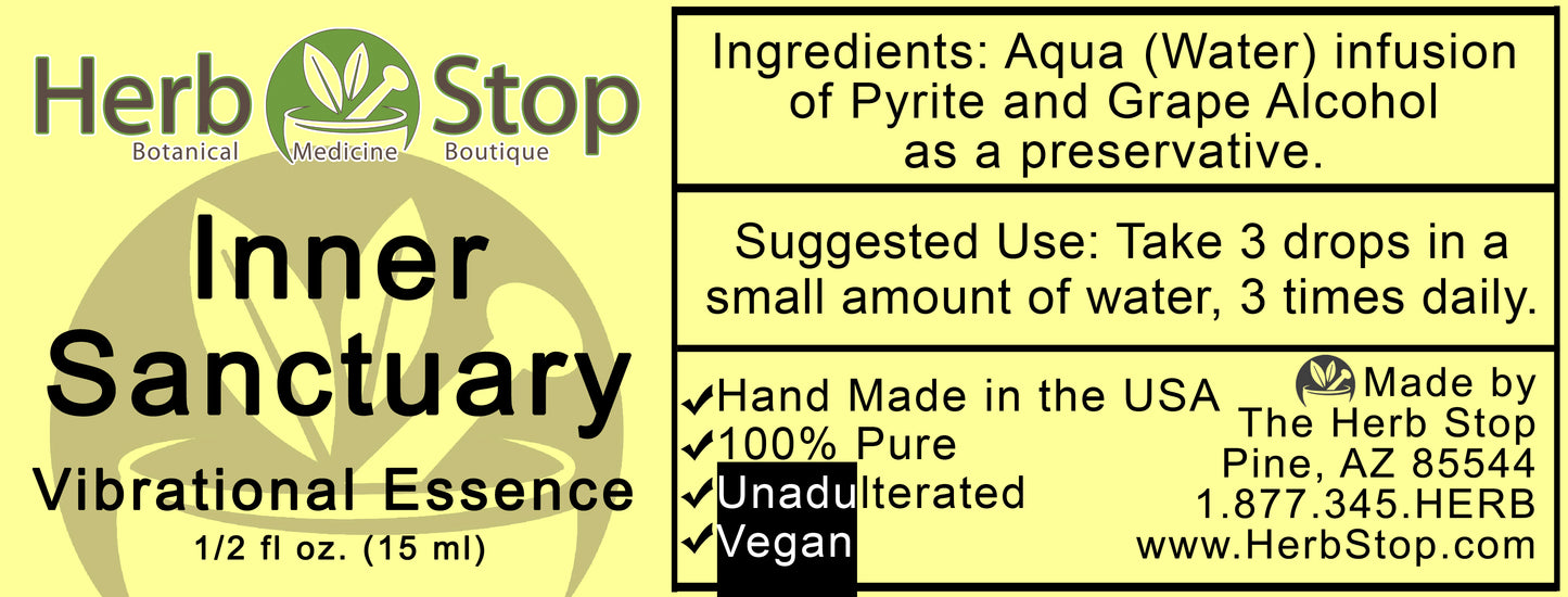 Inner Sanctuary Vibrational Essence Label