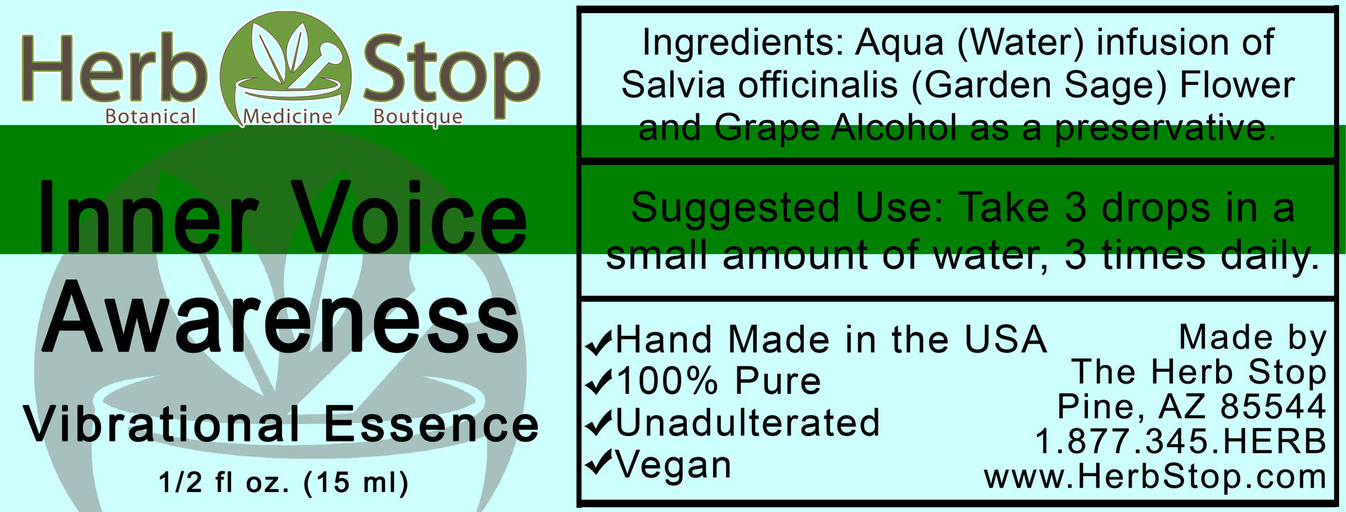 Inner Voice Awareness Vibrational Essence Label