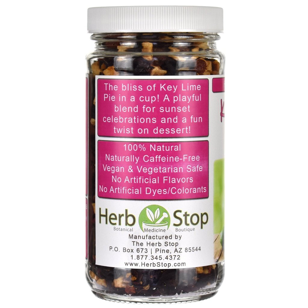 Key Lime Pie Herb & Fruit Tea Jar Left Side