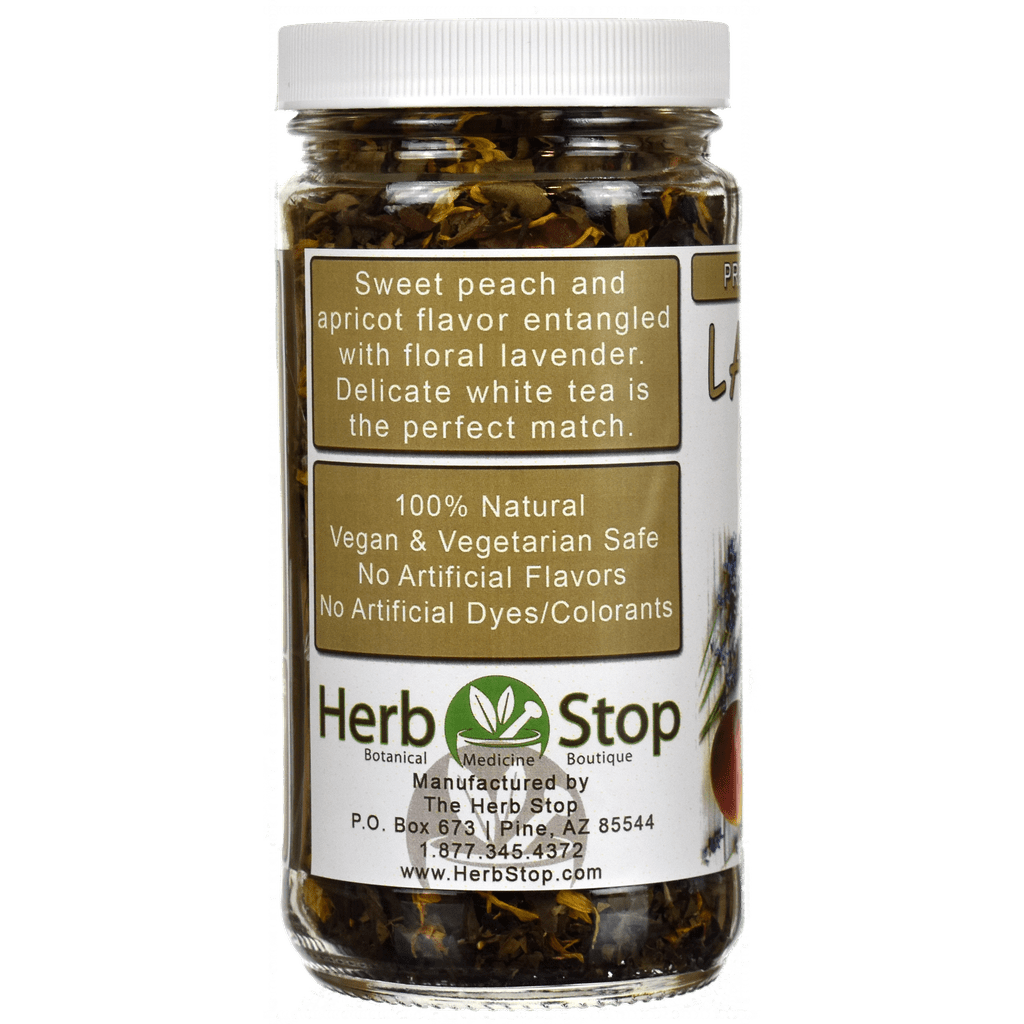 Lavender Peach Loose Leaf White Tea Left Side