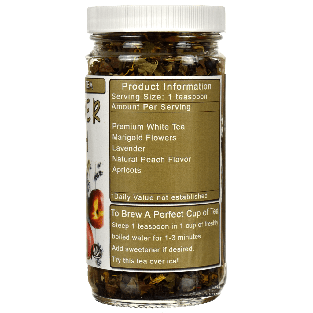 Lavender Peach Loose Leaf White Tea Right Side