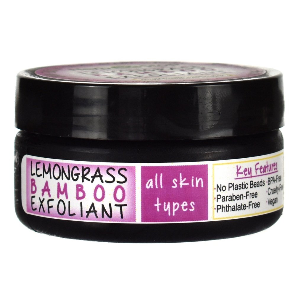 Lemongrass Bamboo Exfoliant Side of Jar