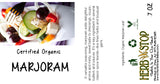 Organic Marjoram Label