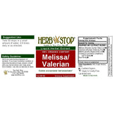 Melissa/Valerian Extract Label