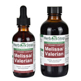 Organic Melissa Valerian Liquid Herbal Extract Bottles