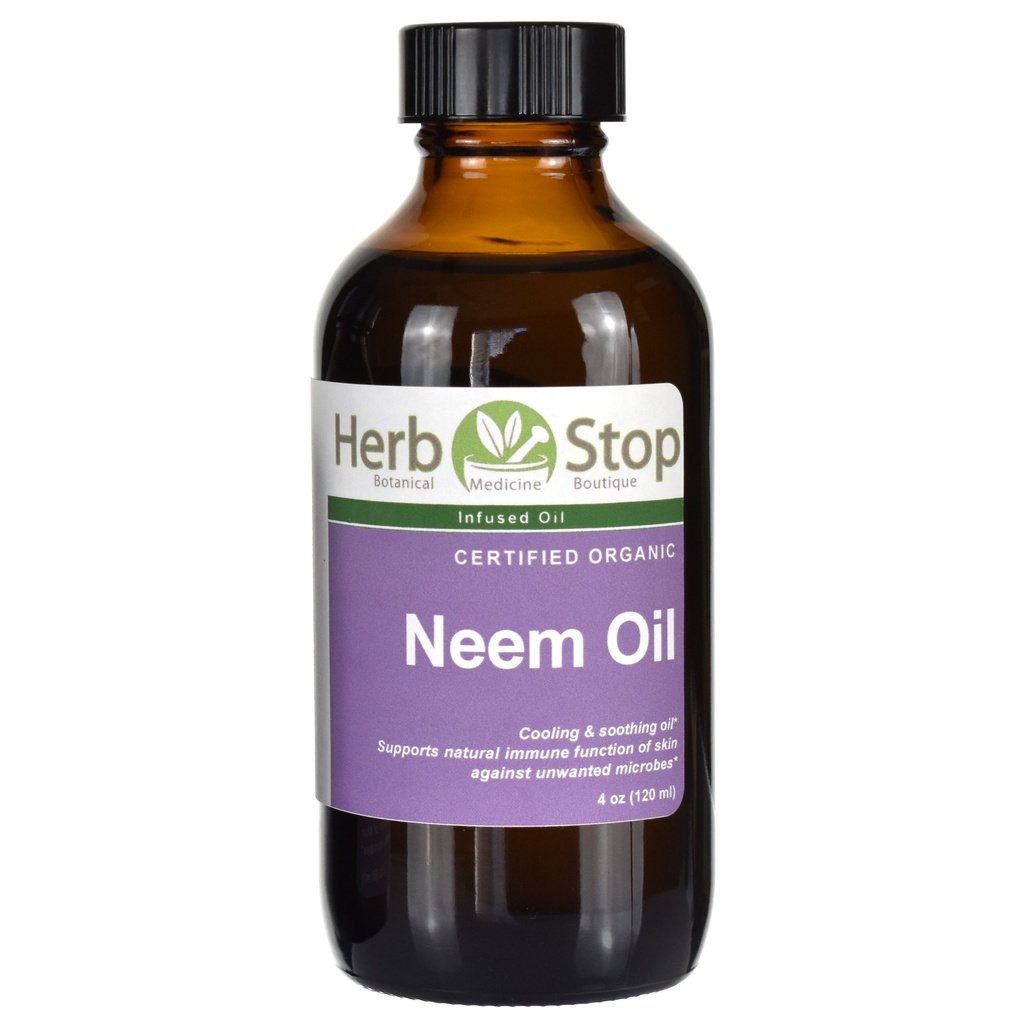 Organic Neem Infused Oil 4 oz Bottle