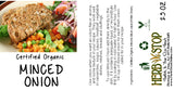 Organic Minced Onion Label