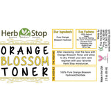 Orange Blossom Toner Label