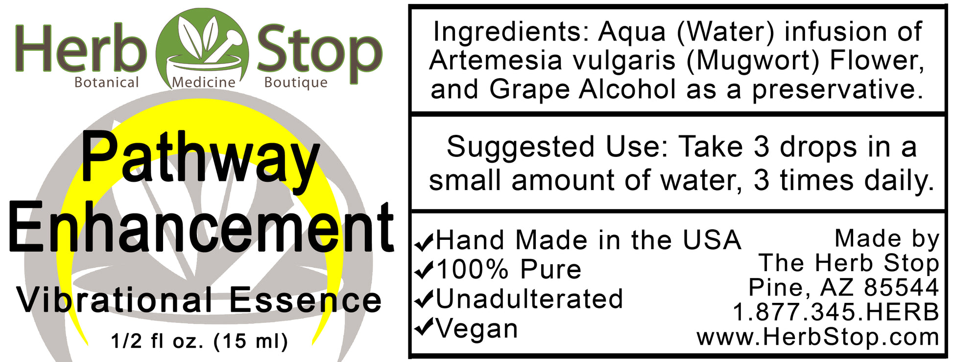 Pathway Enhancement Vibrational Essence Label