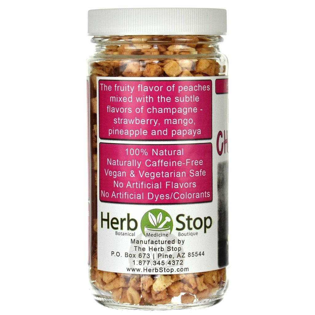 Peach Champagne Herb & Fruit Tea Jar left