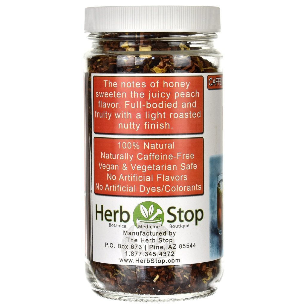 Peach Honeybush Loose Leaf Tea Jar left