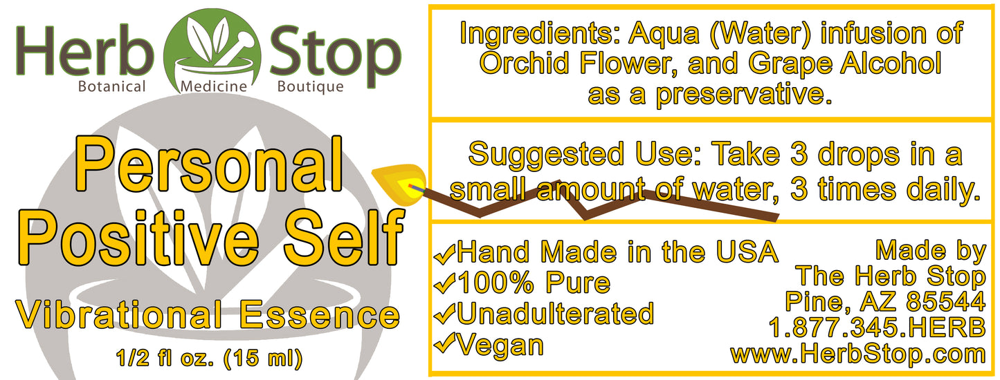 Personal Positive Self Vibrational Essence Label
