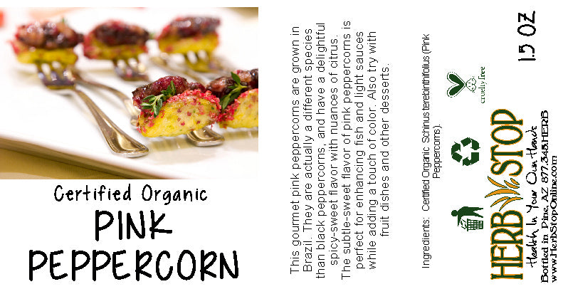 Pink Peppercorn Grinder Label