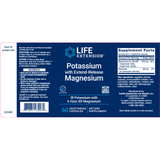 Life Extension Potassium with Extend Release Magnesium Label
