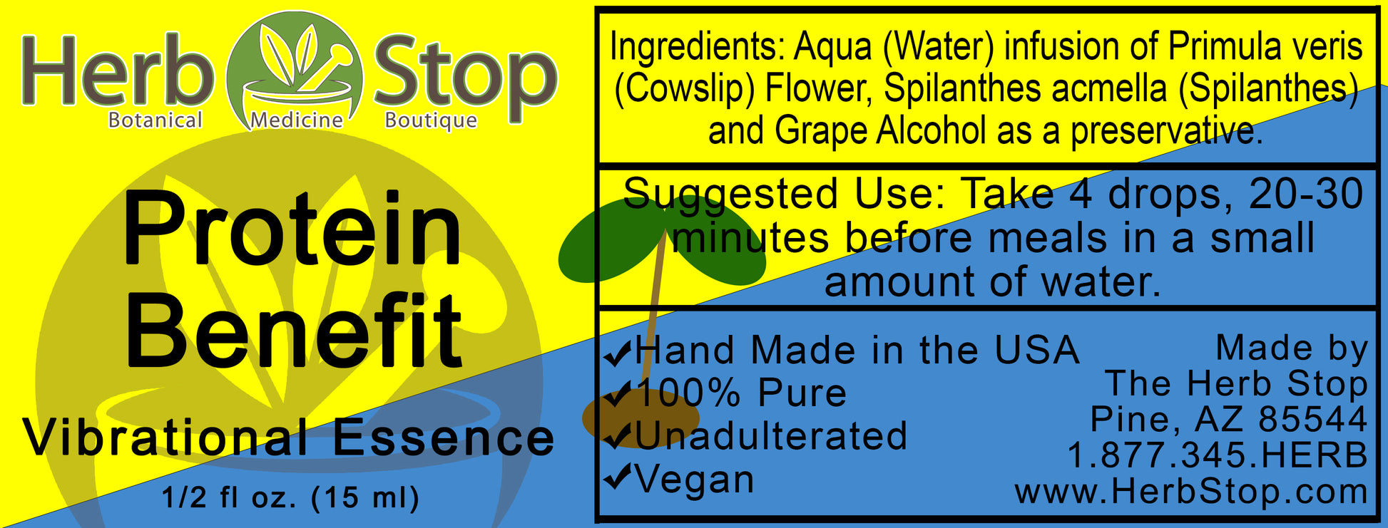 Protein Benefit Vibrational Essence Label